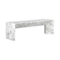 Nomad Concrete Outdoor Backless Bench-Outdoor Benches-SUNPAN-Marble Look - White-LOOMLAN