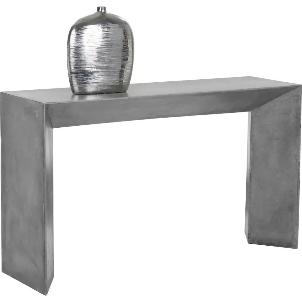 Nomad Console Table Grey Concrete-Outdoor Console Tables-SUNPAN-LOOMLAN