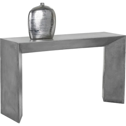 Nomad Console Table Grey Concrete-Outdoor Console Tables-SUNPAN-LOOMLAN