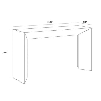 Nomad Console Table Grey Concrete-Outdoor Console Tables-SUNPAN-LOOMLAN