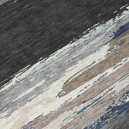 Nomaria Black Washable Indoor - Outdoor Rug - LOOMLAN - LOOMLAN Rugs - Outdoor Rugs