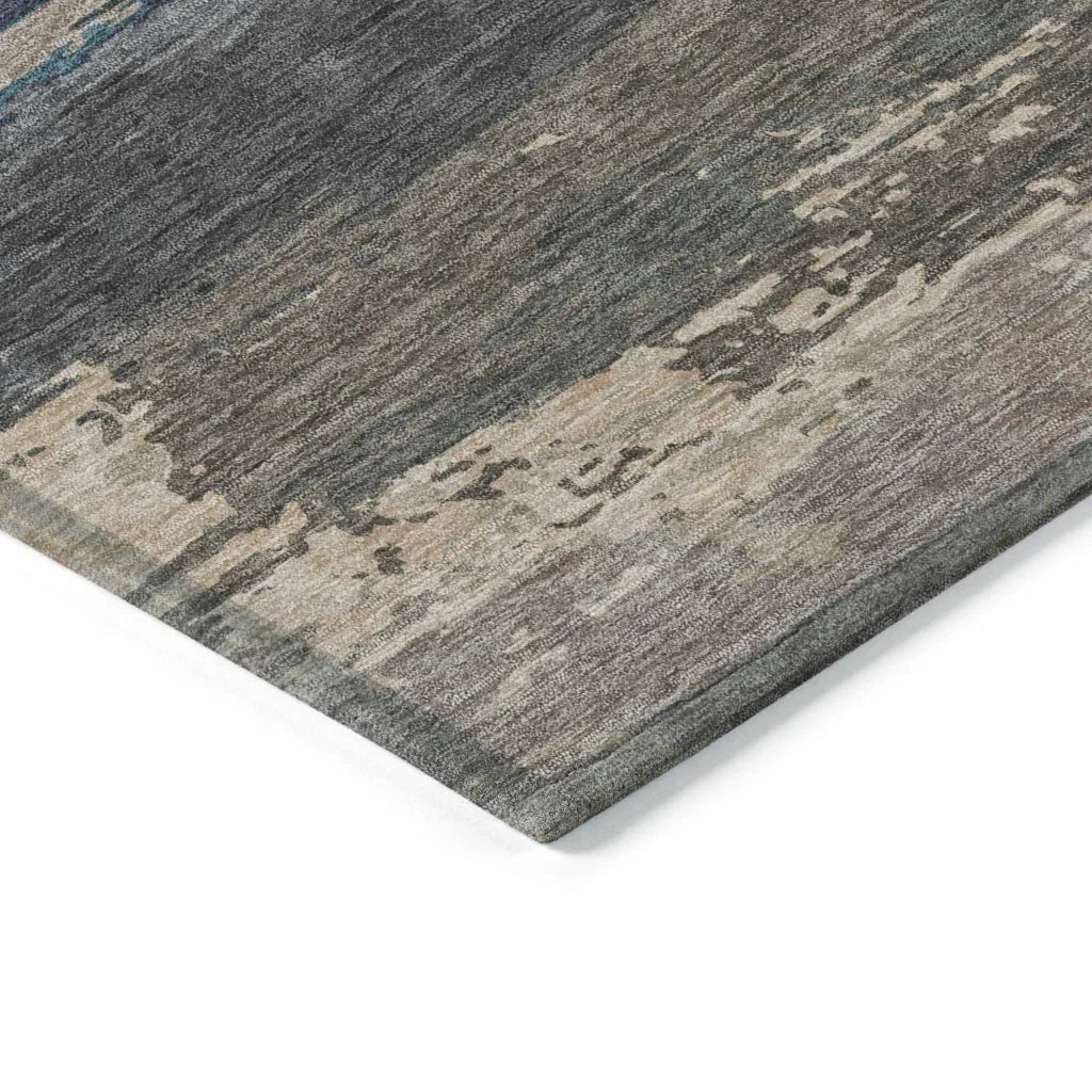 Nomaria Black Washable Indoor - Outdoor Rug - LOOMLAN - LOOMLAN Rugs - Outdoor Rugs