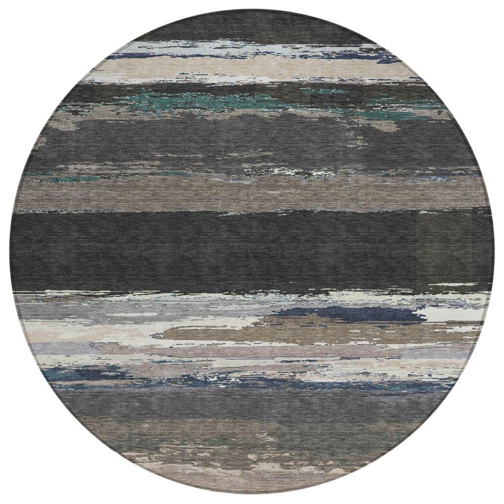 Nomaria Black Washable Indoor - Outdoor Rug - LOOMLAN - LOOMLAN Rugs - Outdoor Rugs
