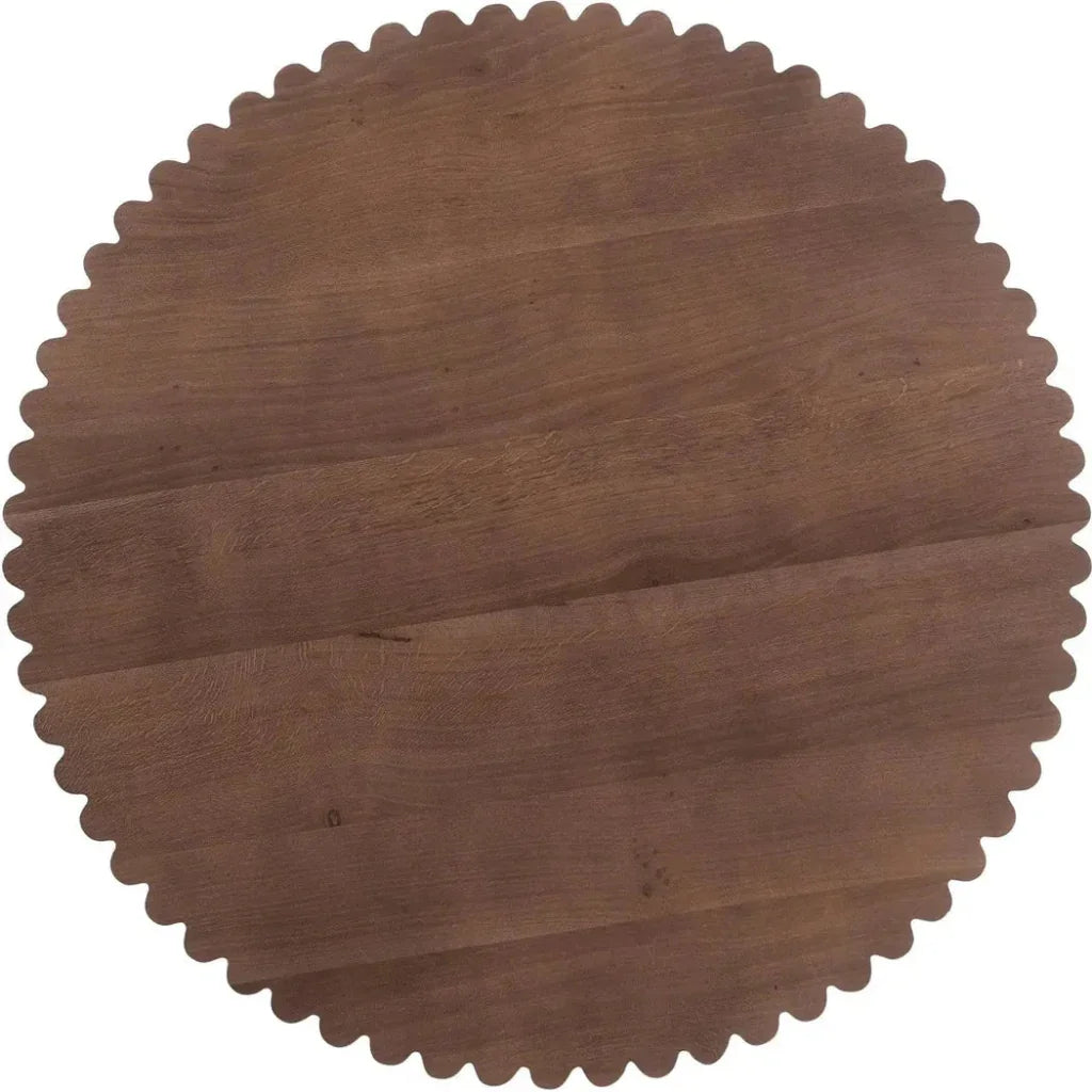 Nomi Wood and Iron Round Brown Cafe Table - LOOMLAN - Moe's Home - Coffee Tables