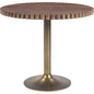 Nomi Wood and Iron Round Brown Cafe Table - LOOMLAN - Moe's Home - Coffee Tables