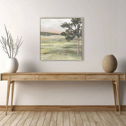 Noorong Transitional Green Framed Wall Art