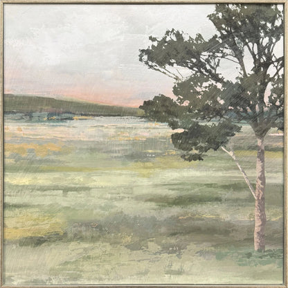 Noorong Transitional Green Framed Wall Art