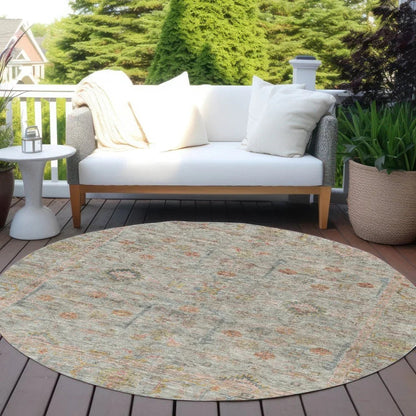 Nora Brown Washable Indoor-Outdoor Rug-Outdoor Rugs-LOOMLAN Rugs-LOOMLAN
