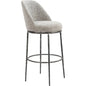Nordhavn Steel Gray Swivel Barstool - LOOMLAN - Zuo Modern - Bar Stools