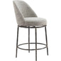 Nordhavn Steel Gray Swivel Counter Stool - LOOMLAN - Zuo Modern - Counter Stools
