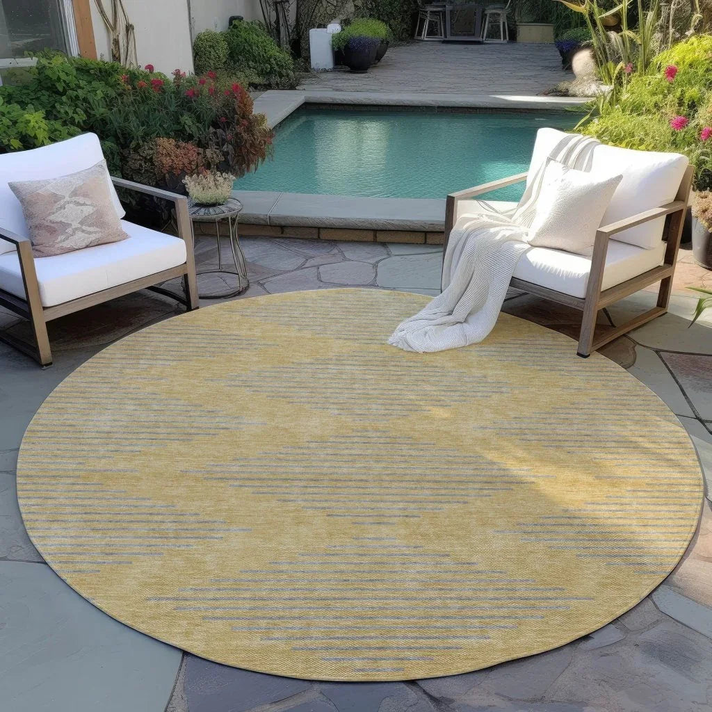 Norelia Gold Washable Indoor-Outdoor Rug-Outdoor Rugs-LOOMLAN Rugs-LOOMLAN