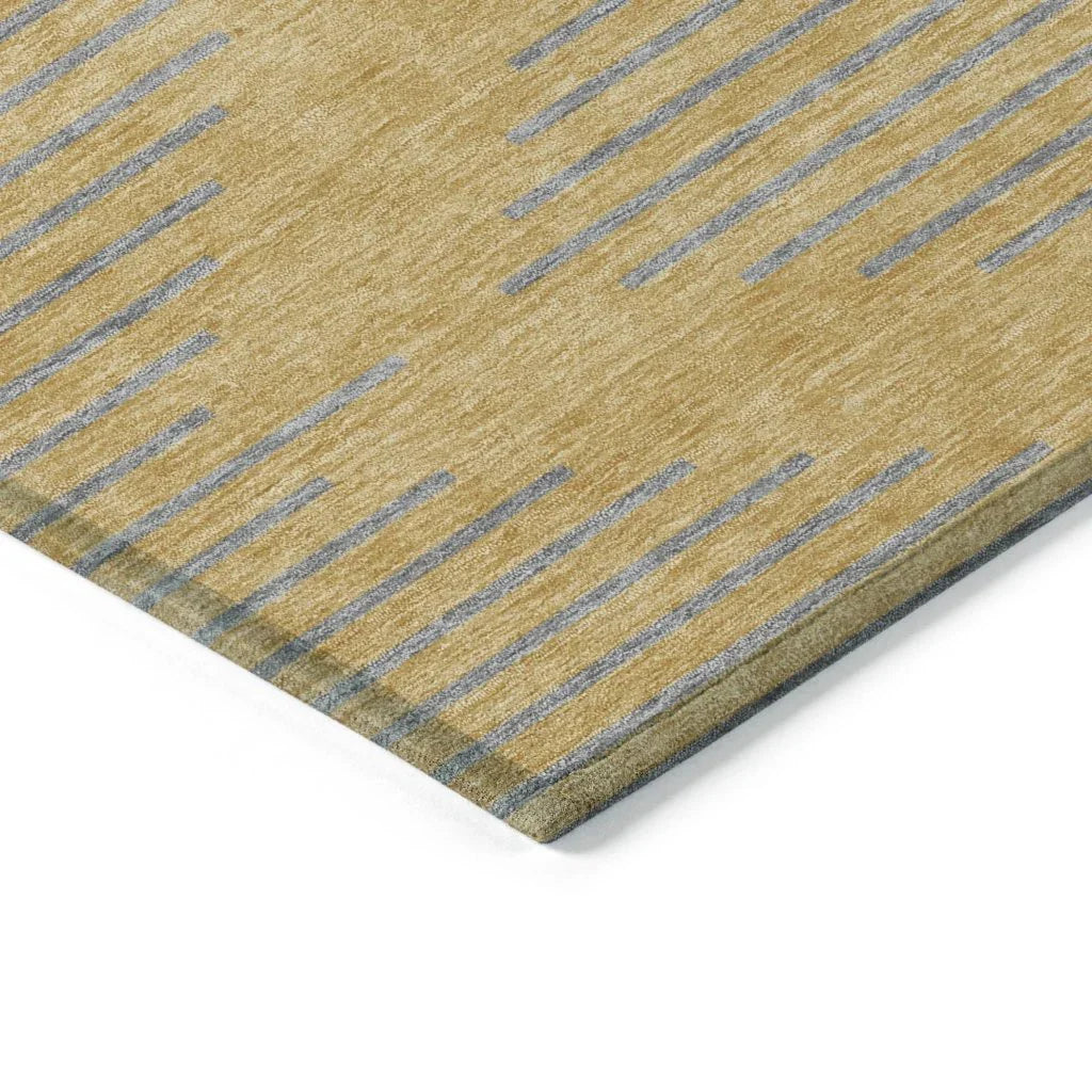 Norelia Gold Washable Indoor-Outdoor Rug-Outdoor Rugs-LOOMLAN Rugs-LOOMLAN