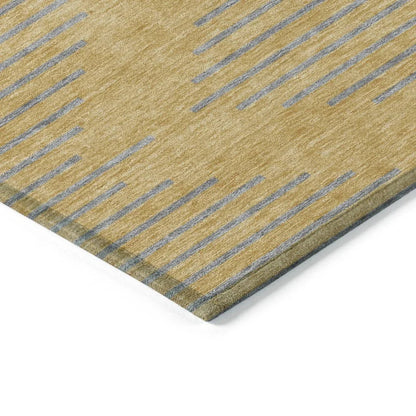 Norelia Gold Washable Indoor-Outdoor Rug-Outdoor Rugs-LOOMLAN Rugs-LOOMLAN