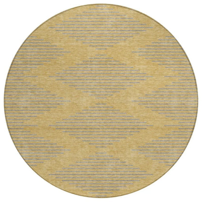 Norelia Gold Washable Indoor-Outdoor Rug-Outdoor Rugs-LOOMLAN Rugs-8' x 8'-LOOMLAN