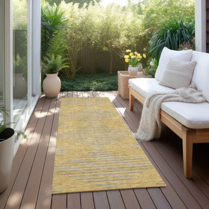 Norelia Gold Washable Indoor-Outdoor Rug-Outdoor Rugs-LOOMLAN Rugs-LOOMLAN