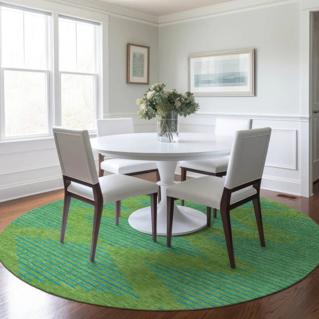 Norelia Green Washable Indoor-Outdoor Rug-Outdoor Rugs-LOOMLAN Rugs-LOOMLAN