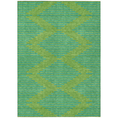 Norelia Green Washable Indoor-Outdoor Rug-Outdoor Rugs-LOOMLAN Rugs-2'6" x 3'10"-LOOMLAN