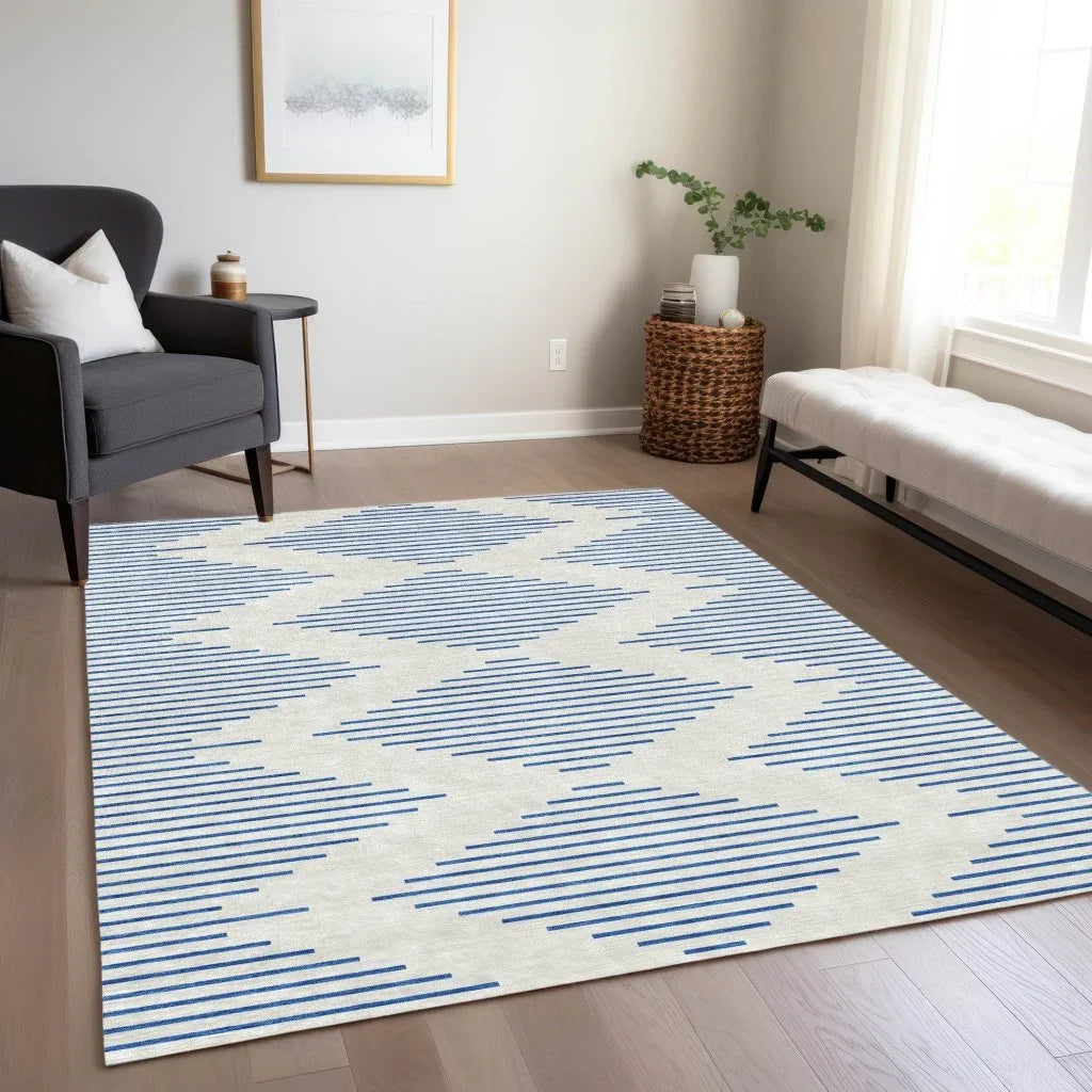 Norelia Ivory Washable Indoor-Outdoor Rug-Outdoor Rugs-LOOMLAN Rugs-LOOMLAN