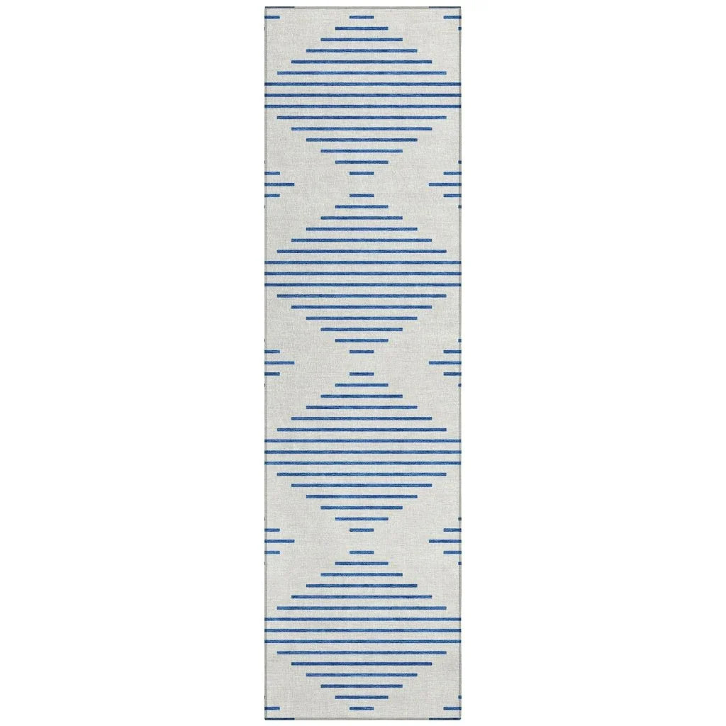 Norelia Ivory Washable Indoor-Outdoor Rug-Outdoor Rugs-LOOMLAN Rugs-2'3" x 7'6"-LOOMLAN