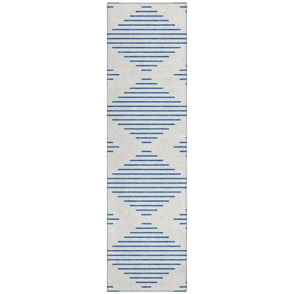 Norelia Ivory Washable Indoor-Outdoor Rug-Outdoor Rugs-LOOMLAN Rugs-2'3" x 7'6"-LOOMLAN