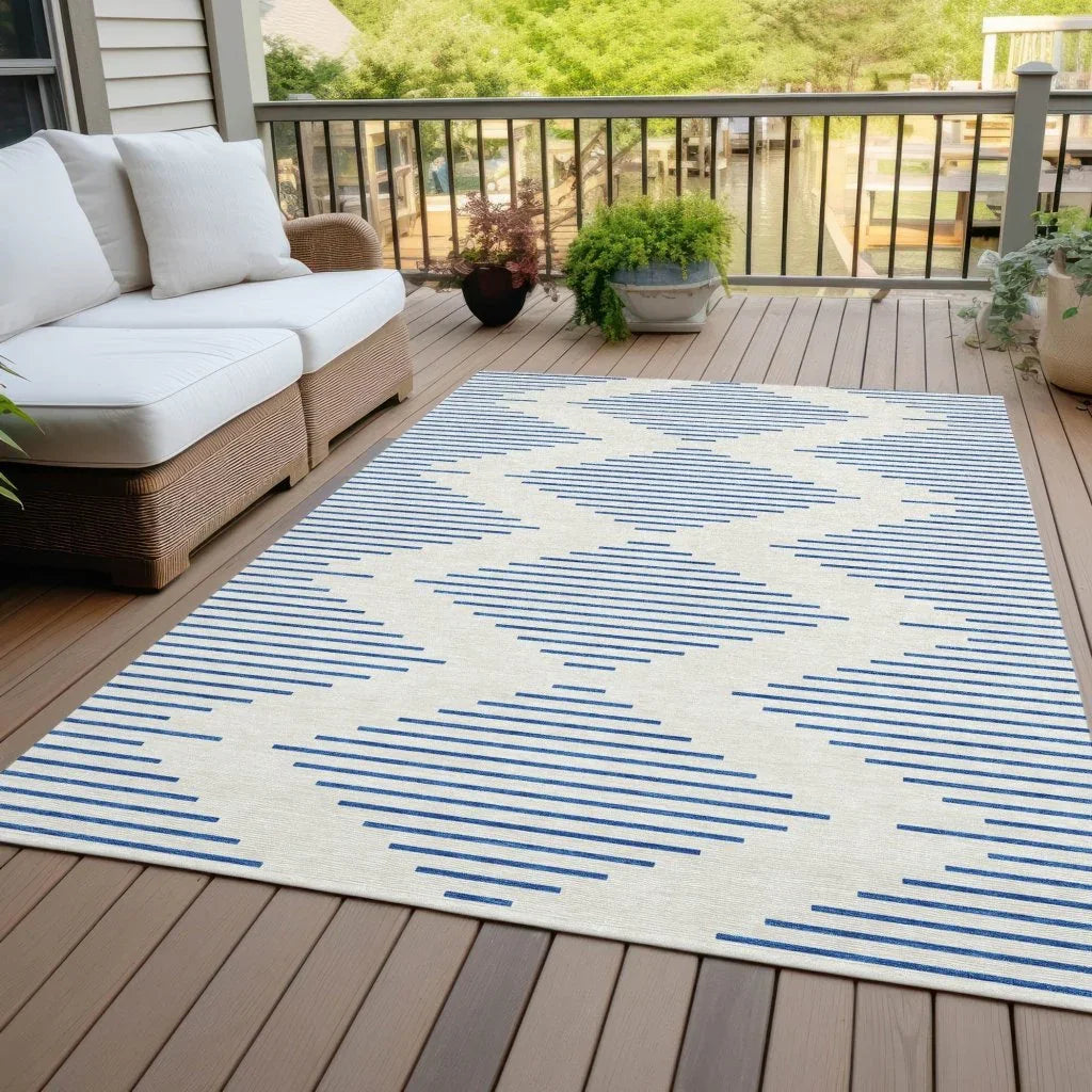 Norelia Ivory Washable Indoor-Outdoor Rug-Outdoor Rugs-LOOMLAN Rugs-LOOMLAN