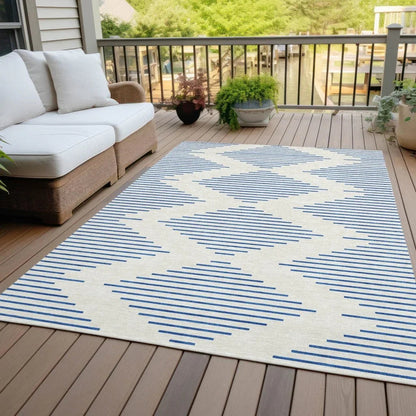 Norelia Ivory Washable Indoor-Outdoor Rug-Outdoor Rugs-LOOMLAN Rugs-LOOMLAN
