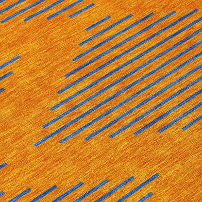 Norelia Orange Washable Indoor-Outdoor Rug-Outdoor Rugs-LOOMLAN Rugs-LOOMLAN