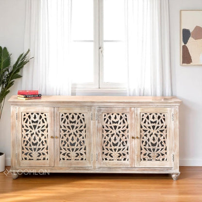 Norella Four Doors Wood Sideboard