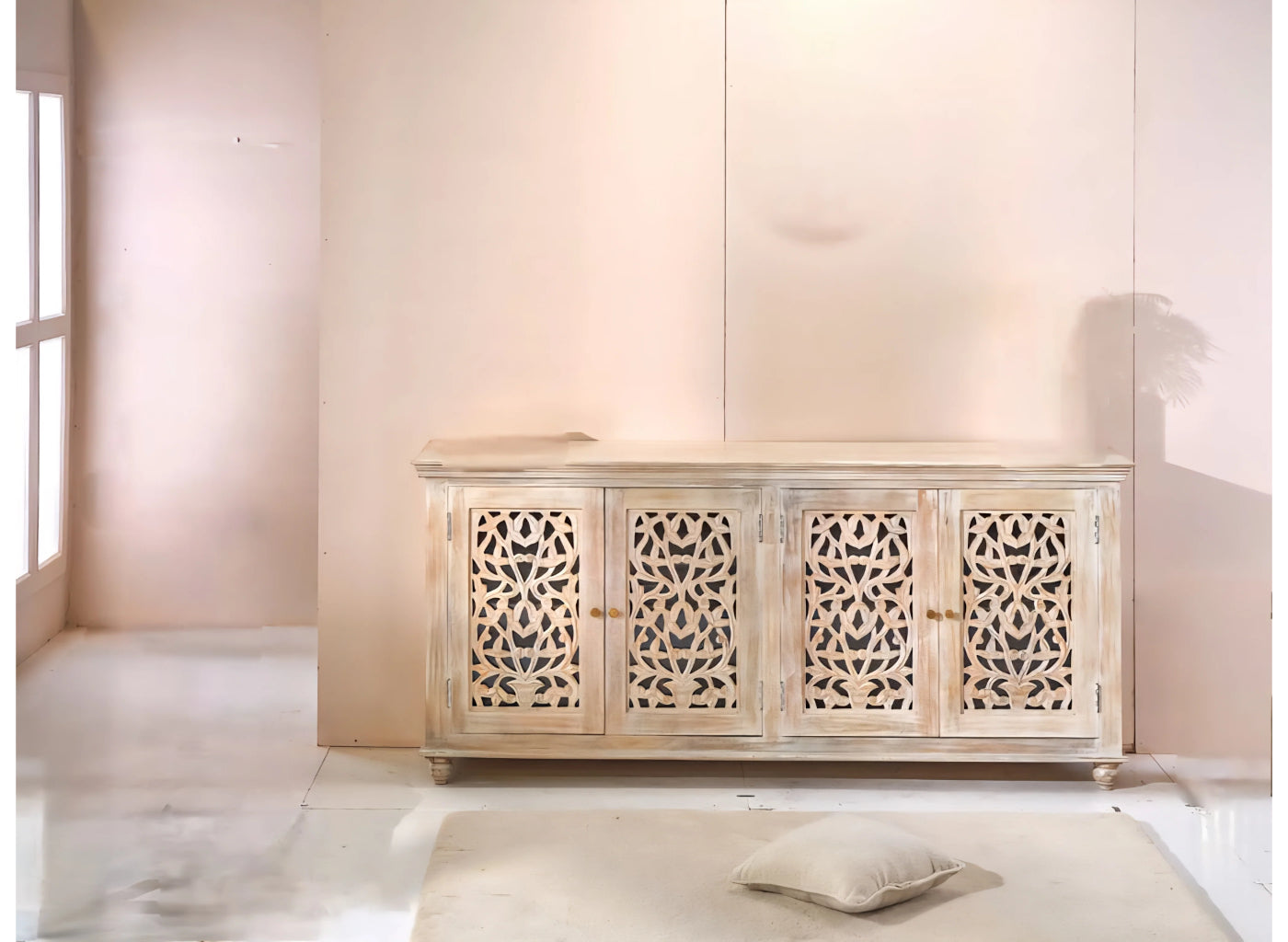 Norella Four Doors Wood Sideboard