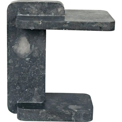 North Side Table, Black Marble - LOOMLAN - Noir - Side Tables