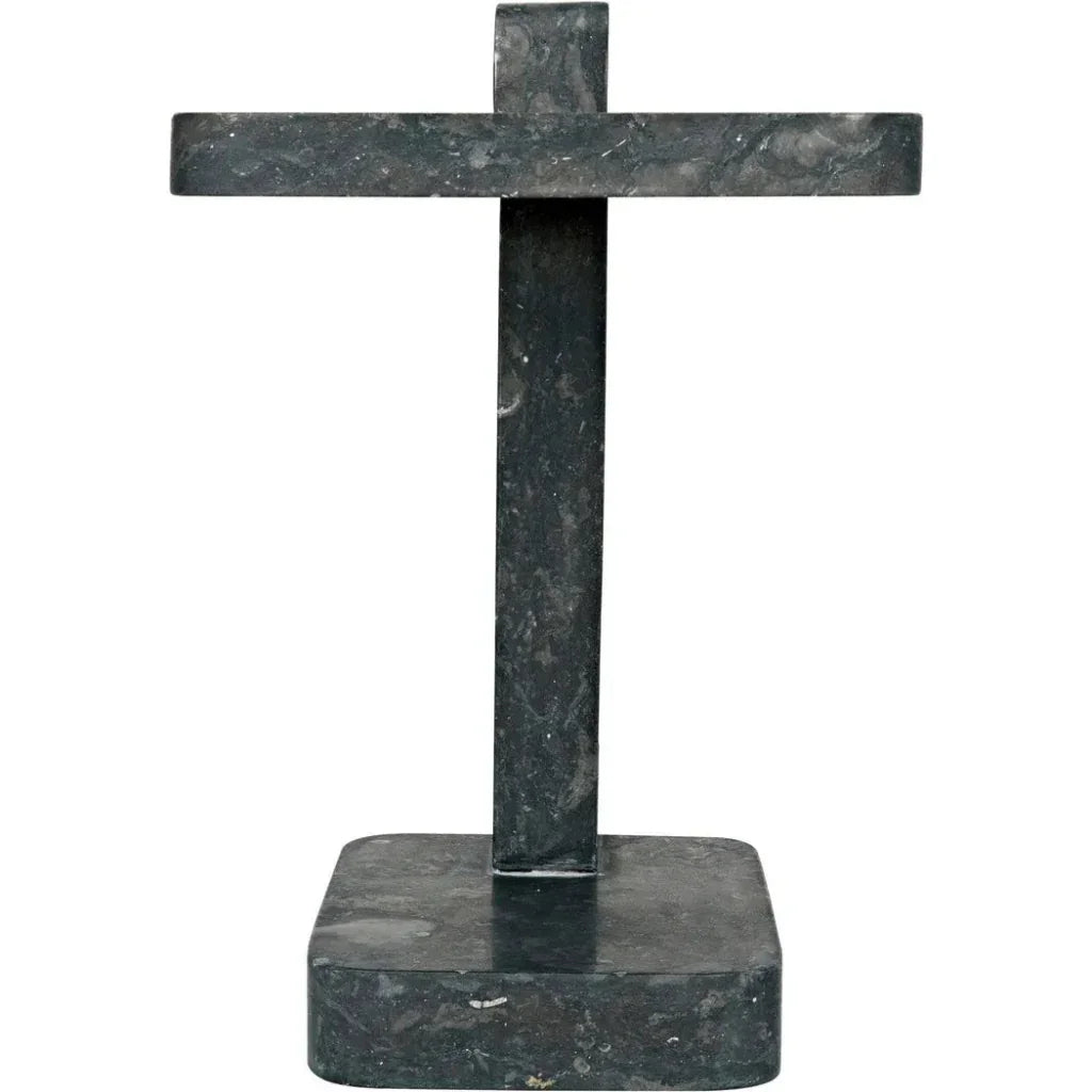 North Side Table, Black Marble - LOOMLAN - Noir - Side Tables