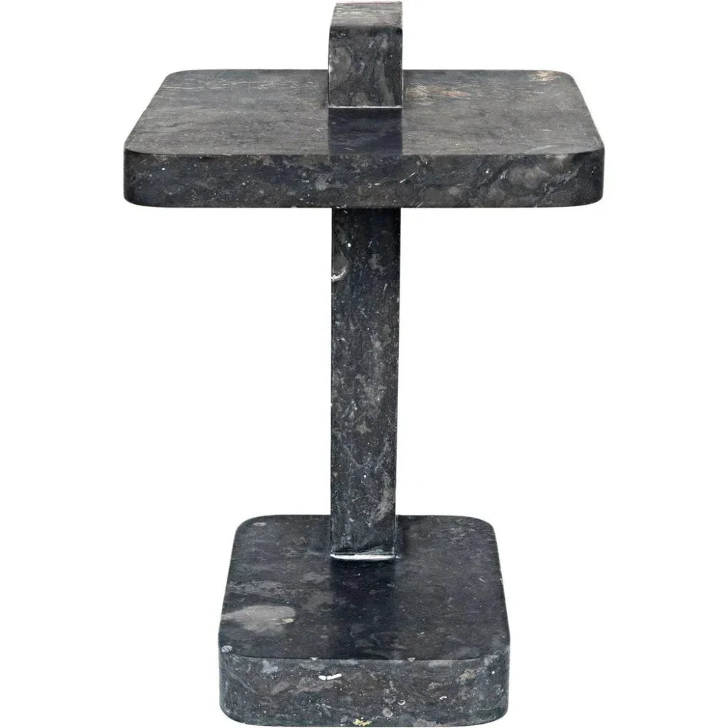 North Side Table, Black Marble - LOOMLAN - Noir - Side Tables
