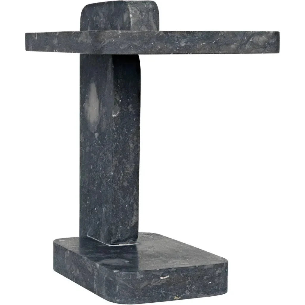 North Side Table, Black Marble - LOOMLAN - Noir - Side Tables