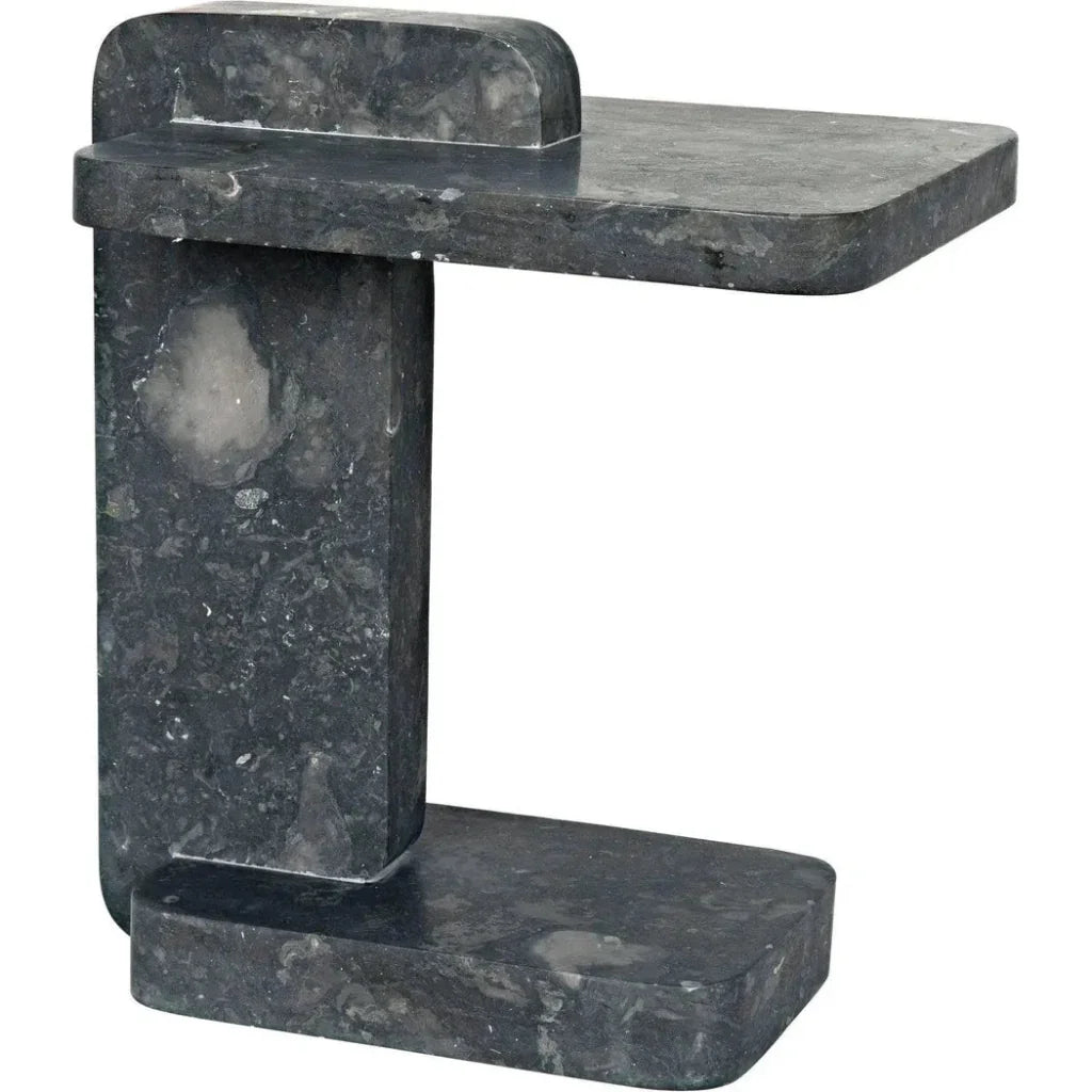 North Side Table, Black Marble - LOOMLAN - Noir - Side Tables