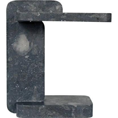 North Side Table, Black Marble - LOOMLAN - Noir - Side Tables