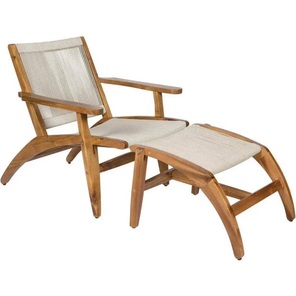 Norway Outdoor Lounge Chair & Footstool Set of Two-Outdoor Lounge Chairs-Seasonal Living-LOOMLAN