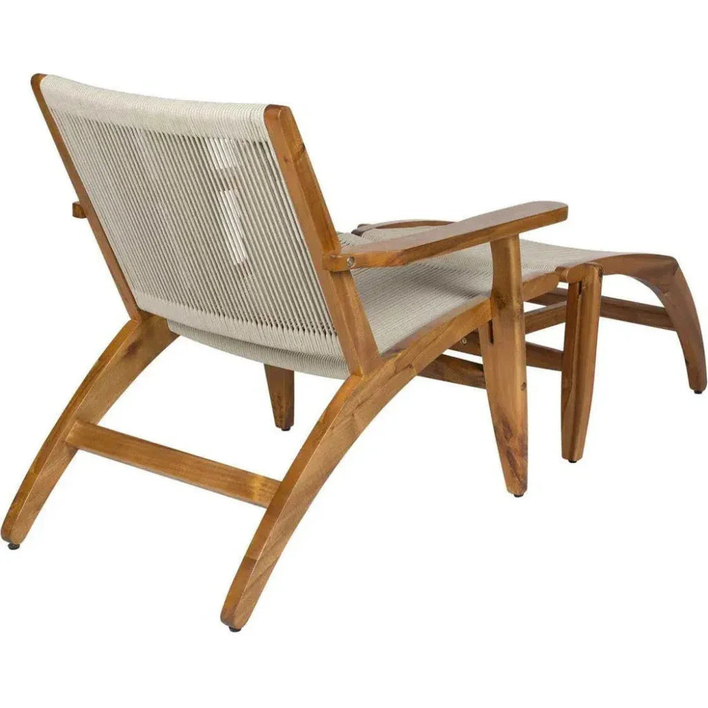 Norway Outdoor Lounge Chair & Footstool Set of Two-Outdoor Lounge Chairs-Seasonal Living-LOOMLAN