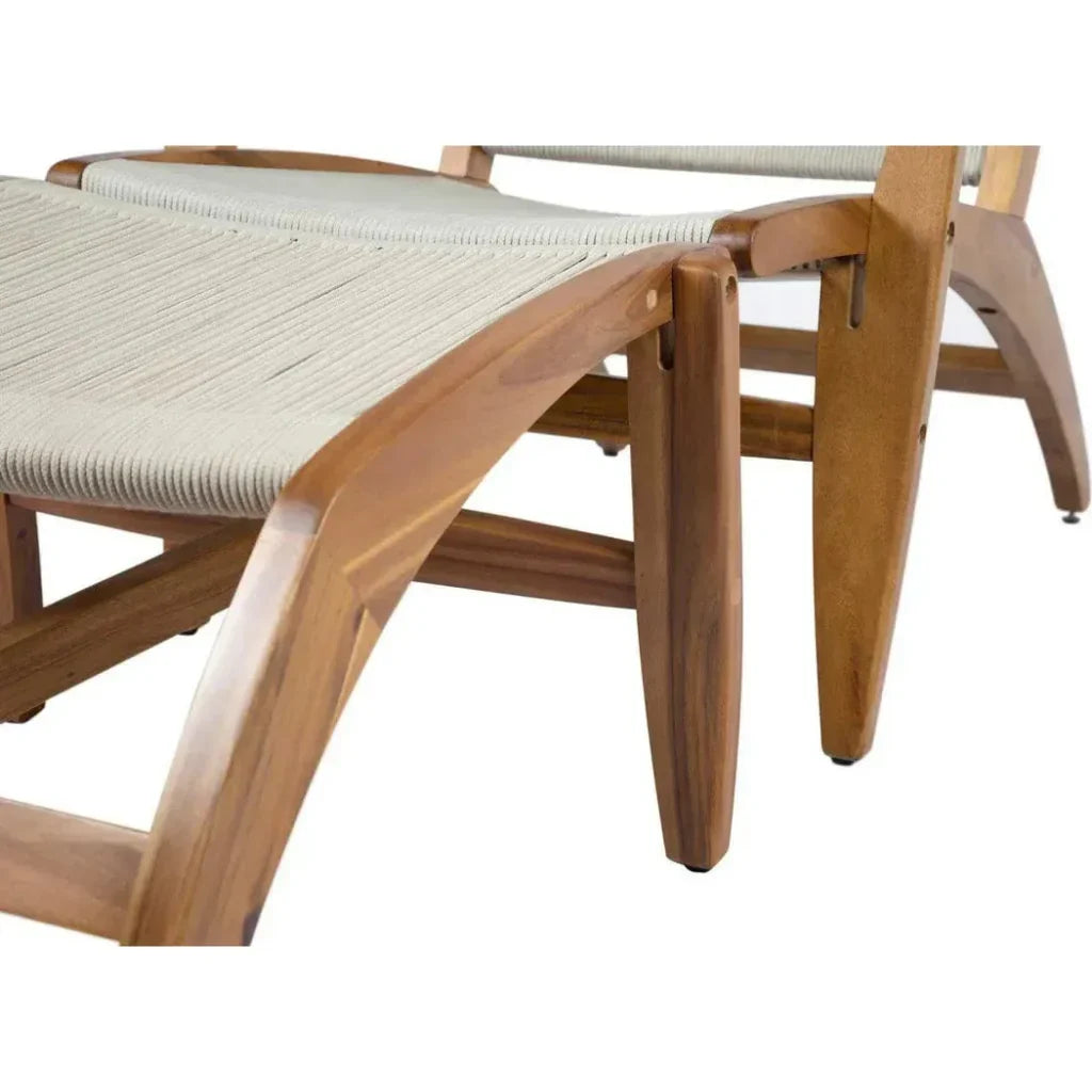 Norway Outdoor Lounge Chair & Footstool Set of Two-Outdoor Lounge Chairs-Seasonal Living-LOOMLAN