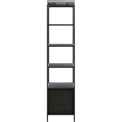 Norwood Iron Framed Black Etagere-Etageres-SUNPAN-LOOMLAN