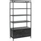 Norwood Iron Framed Black Etagere-Etageres-SUNPAN-LOOMLAN