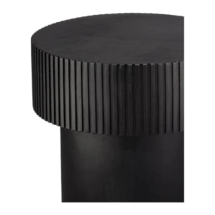 Notch Wooden Round Side Table - LOOMLAN - Jamie Young - Side Tables