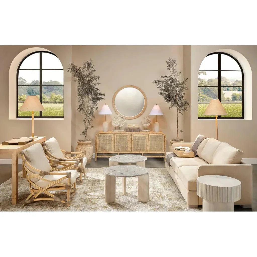 Notch Wooden Round Side Table - LOOMLAN - Jamie Young - Side Tables