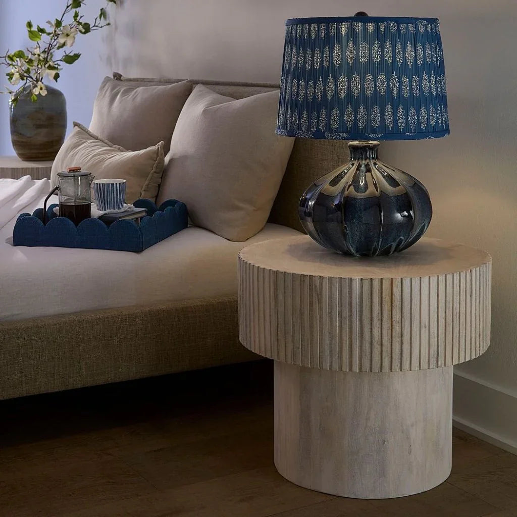 Notch Wooden Round Side Table - LOOMLAN - Jamie Young - Side Tables