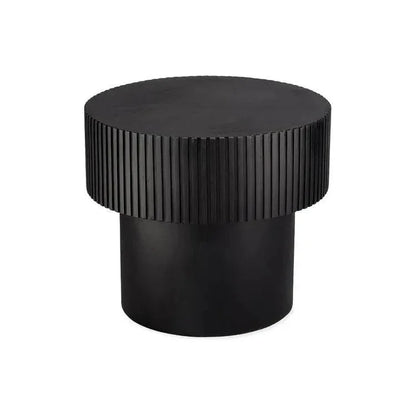 Notch Wooden Round Side Table - LOOMLAN - Jamie Young - Side Tables