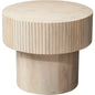 Notch Wooden Round Side Table - LOOMLAN - Jamie Young - Side Tables