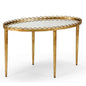 Notting Hill Mirrored Top Oval Cocktail Table - LOOMLAN - Chelsea House - Coffee Tables