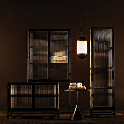 Nova Industrial Steel Black Side Table - LOOMLAN - Noir - Side Tables