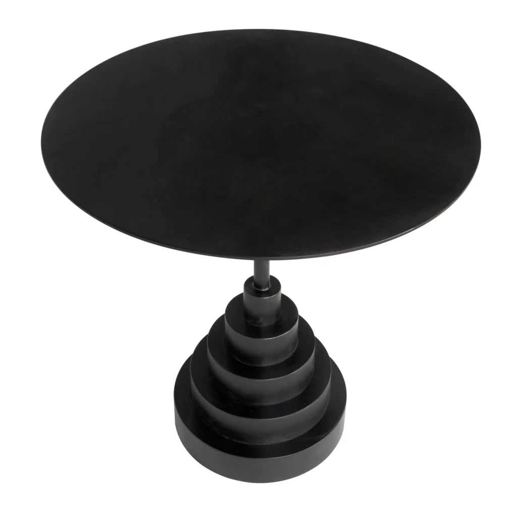 Nova Industrial Steel Black Side Table - LOOMLAN - Noir - Side Tables