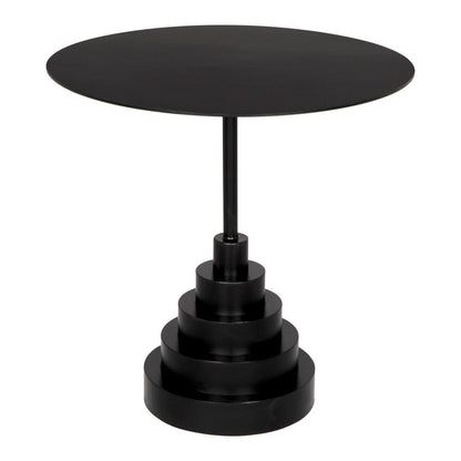 Nova Industrial Steel Black Side Table - LOOMLAN - Noir - Side Tables