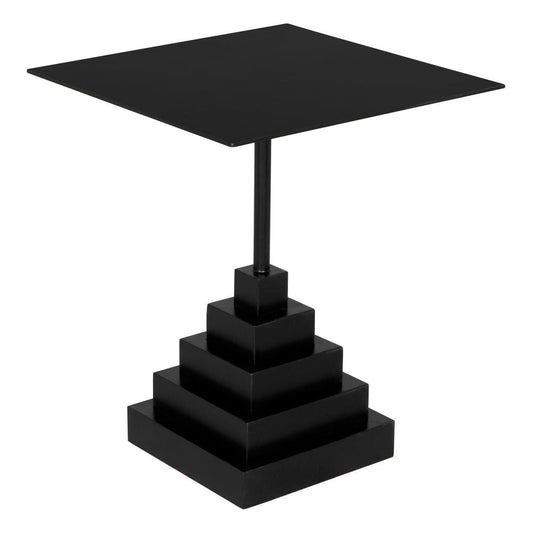 Nova Industrial Steel Black Side Table - LOOMLAN - Noir - Side Tables